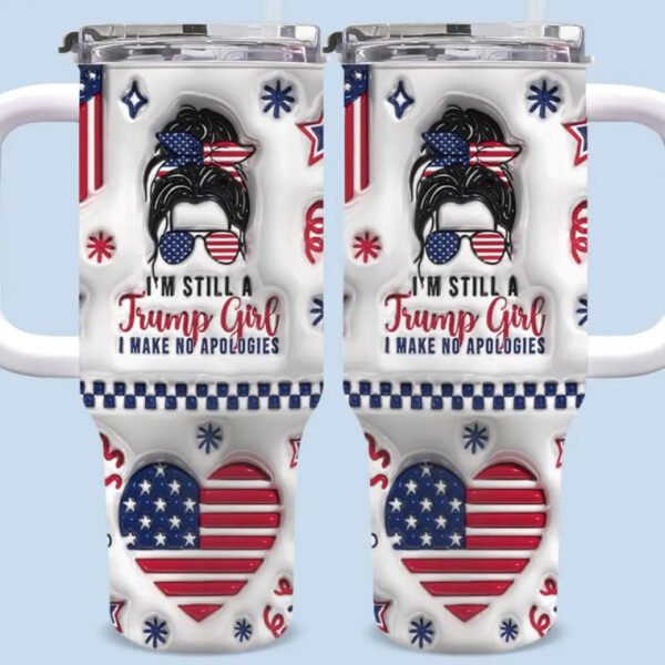Conservative Girl Hit The Vote - US Election 40 Oz Stainless Steel Tumbler With Handle. 20oz Tumbler - Gift For Best Friends. BFF. Sisters