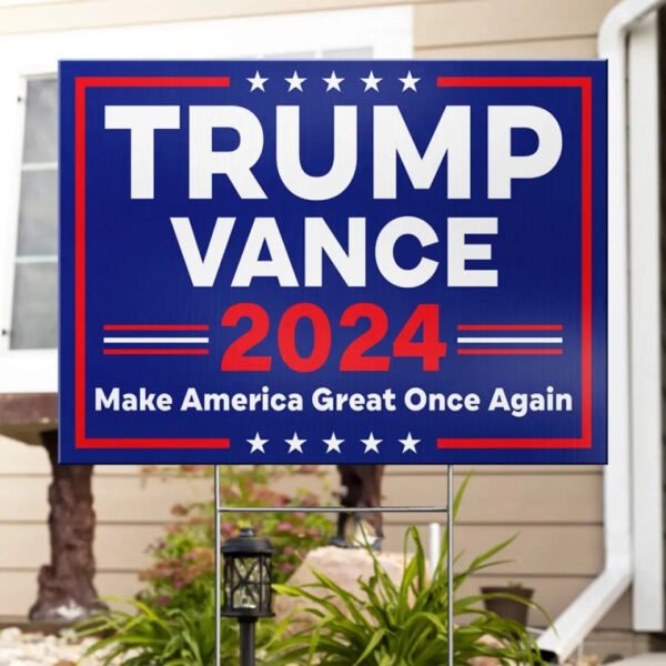 Strong Values. Stronger America - US Elections Yard Sign. Decoration Gift For Conservative Supporters