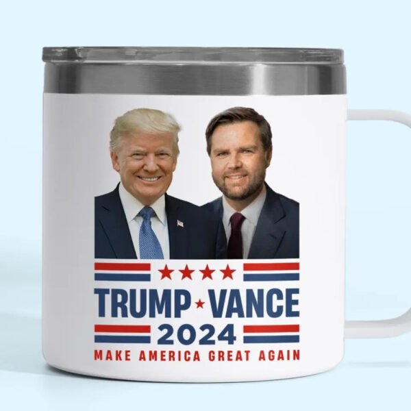 Trump Vance 2024. MAGA Is The Goal - US Election 14oz Stainless Steel Tumbler With Handle