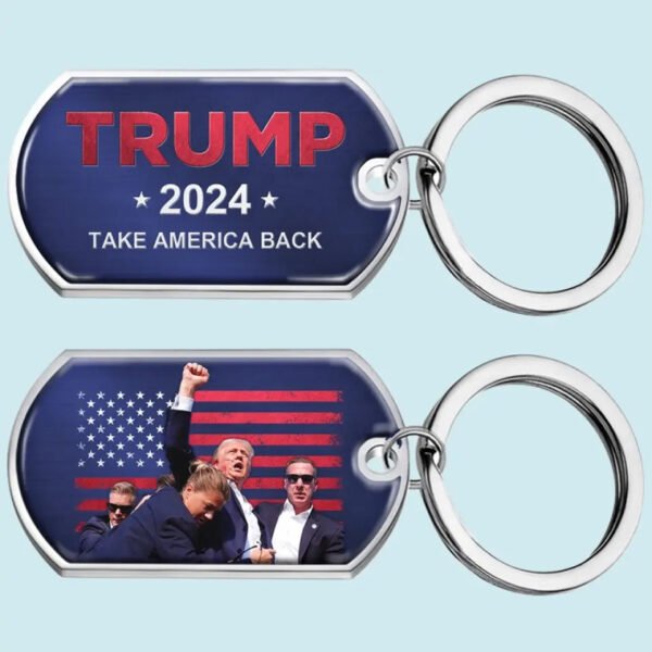 Stand With The Leader To Reclaim Our Future - US Election Keychain - Gift For Conservative Supporters
