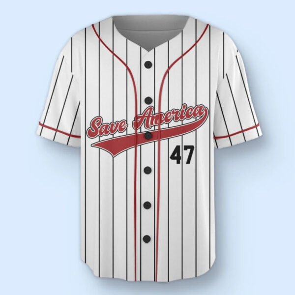 Trump 47. Save America Again - US Election. Trump Baseball Jersey