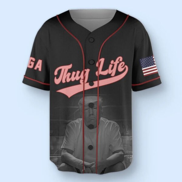 Trump 47. Thug Life - US Election. Trump Baseball Jersey