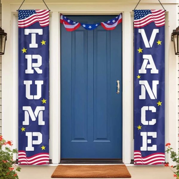 Trump Vance. MAGA 2024 - US Election. Trump Porch Banner Set - House Decorations For Republicans