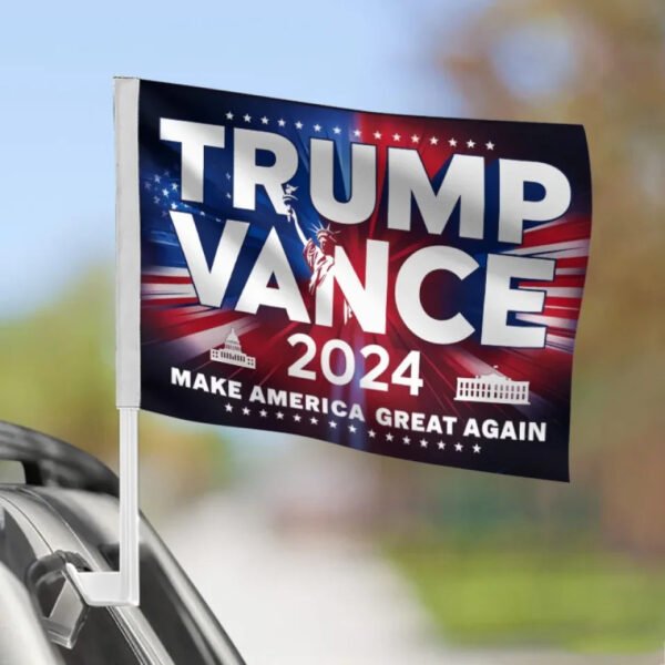 Road To Washington DC - US Election Car Window Flag - Gift For Conservative Supporters