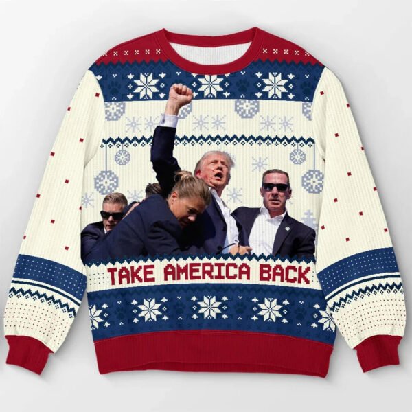 Nothing Is Stronger Than Community Spirit - US Election Ugly Sweatshirt - Unisex Wool Jumper - Christmas Gift For Red-Wave Supporters