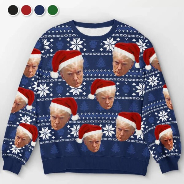 Hey. I'm Watching You - US Election Ugly Sweatshirt - Unisex Wool Jumper - Christmas Gift For Red-Wave Supporters