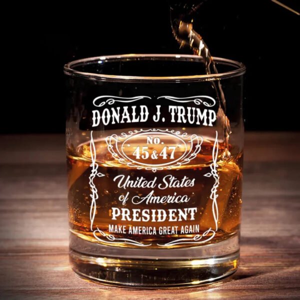 No Matter 45 Or 47. He's Still People's President - US Election Whiskey Glass - Gift For Conservative Supporters