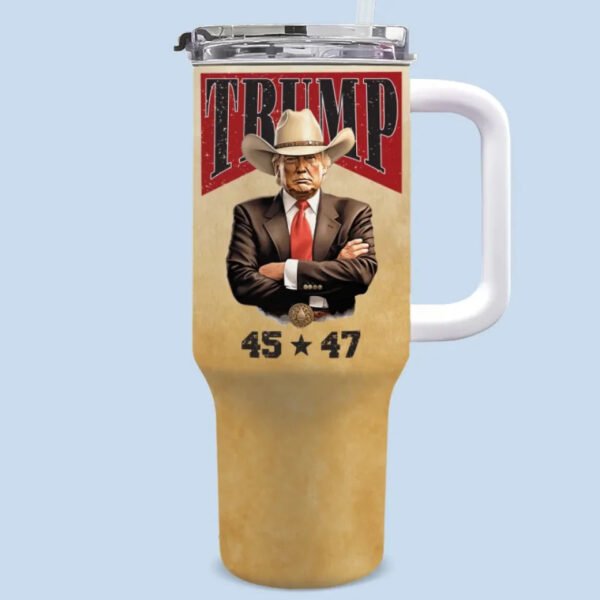 Man Of The Year Goes To No.47 - US Election 40 Oz Stainless Steel Tumbler With Handle