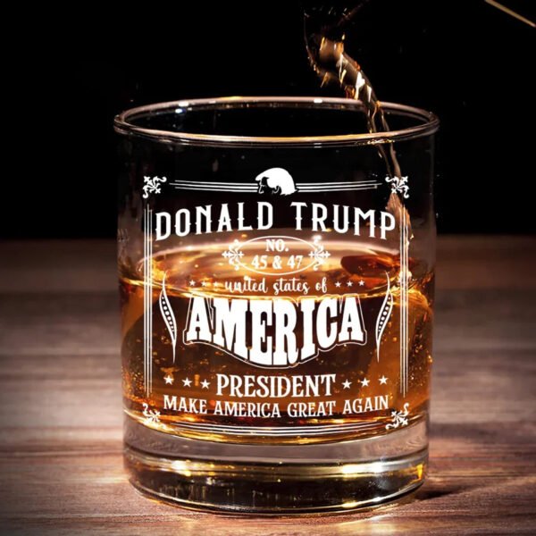 A Victory For Freedom And Opportunity - US Election Whiskey Glass - Gift For Conservative Supporters