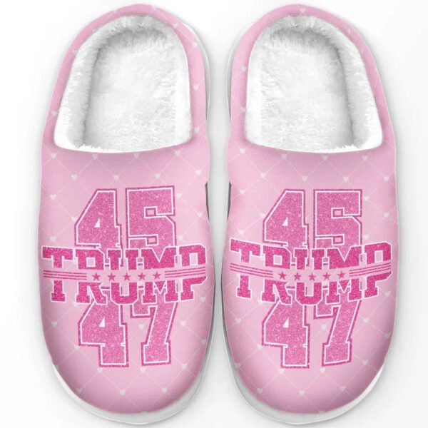 Keep Going. Red Girl - US Election Fluffy Slippers - Christmas Gift For Best Friends. BFF. Sisters