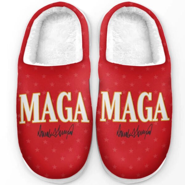 The Head Of The Global Power - US Election Fluffy Slippers - Christmas Gift For Conservative Supporters