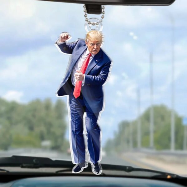 His Win Is A Testament To Our Strength - US Election Car Ornament - Gift For Conservative Supporters