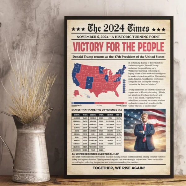 We Rise Again - US Election Vertical Poster - Gift For Conservative Supporters
