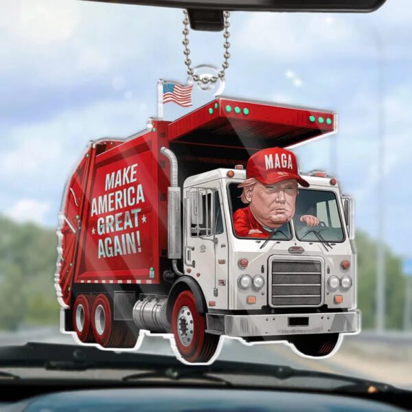 Drive Proud And Show Your Support - US Patriotic Pride Car Ornament - Gift For Conservative Supporters