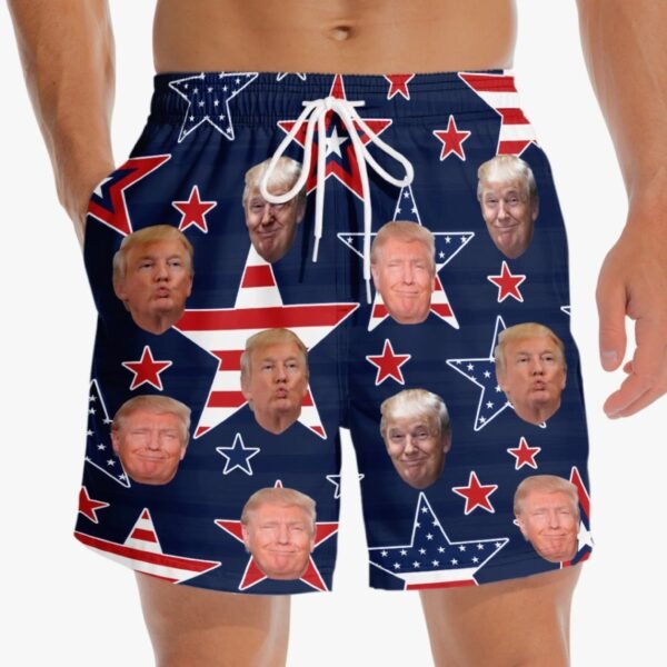 Tropic Like It's 1776 - US Patriotic Pride Tropical Hawaiian Aloha Men Beach Shorts